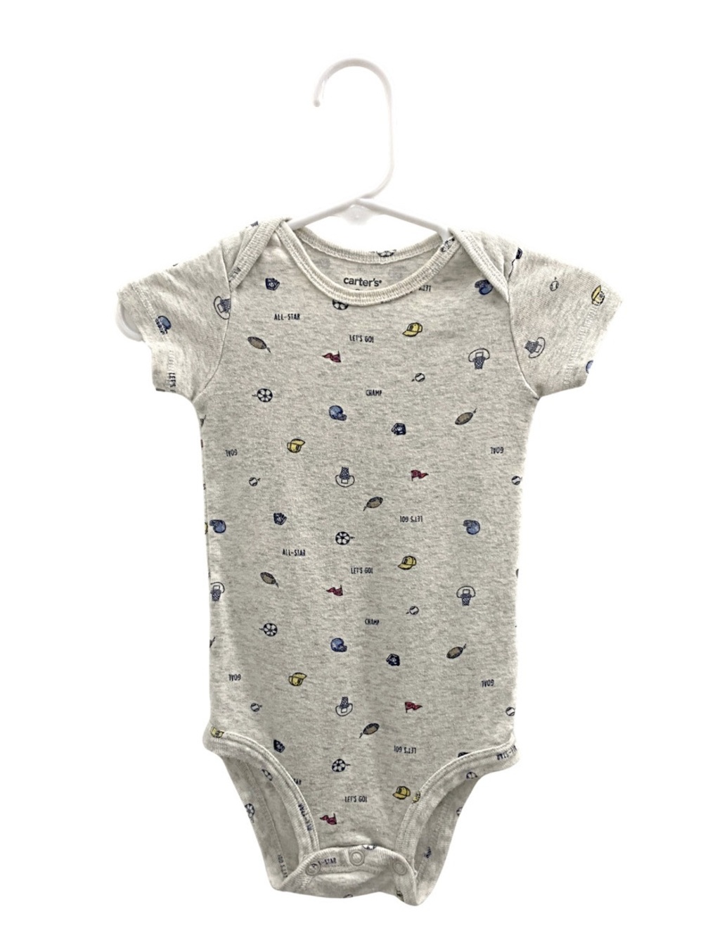 Carter's Sports Onsie - Size 9 Months - Baseball Football Basketball ⚾️ 🏈 🏀